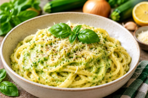 Cremige Zucchinisauce Cremige Zucchinisauce in einer Schale